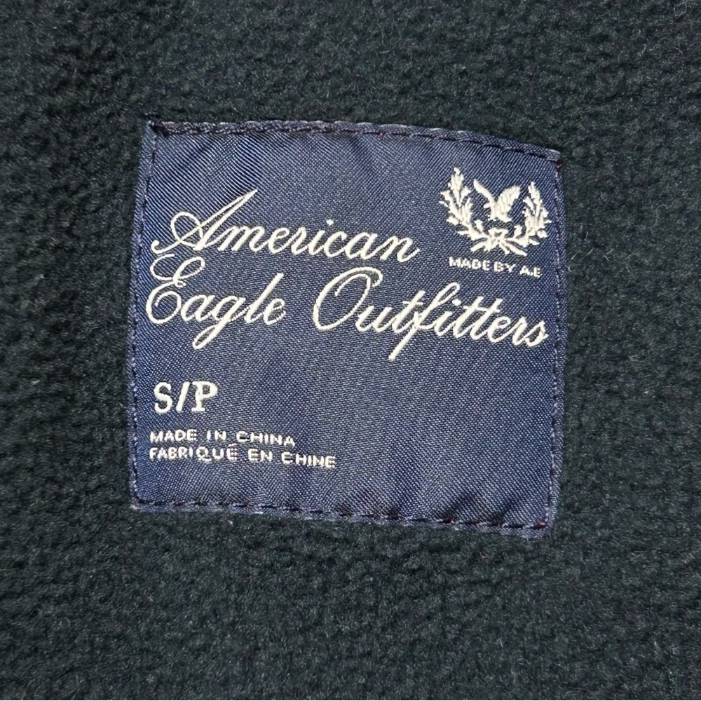 American Eagle Quilted Puffer Vest Y2K Maroon Small - Picture 3 of 5
